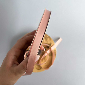 Лента атлас Ding Xin 1 см * 90 м - #0203 Персиковый. Photo 2